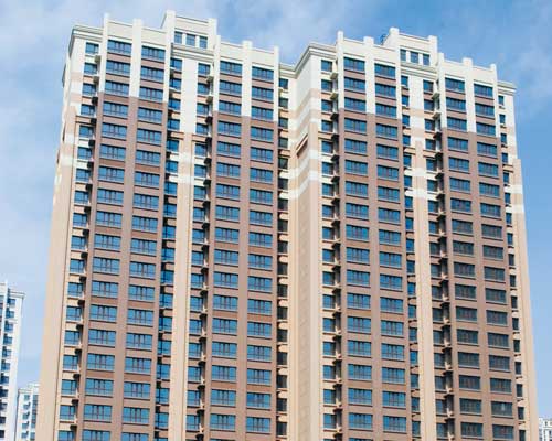 群力阳光家园外墙弹性拉毛漆